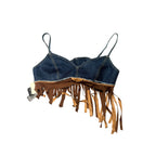 Baby Phat Fringe/Denim Skirt Set