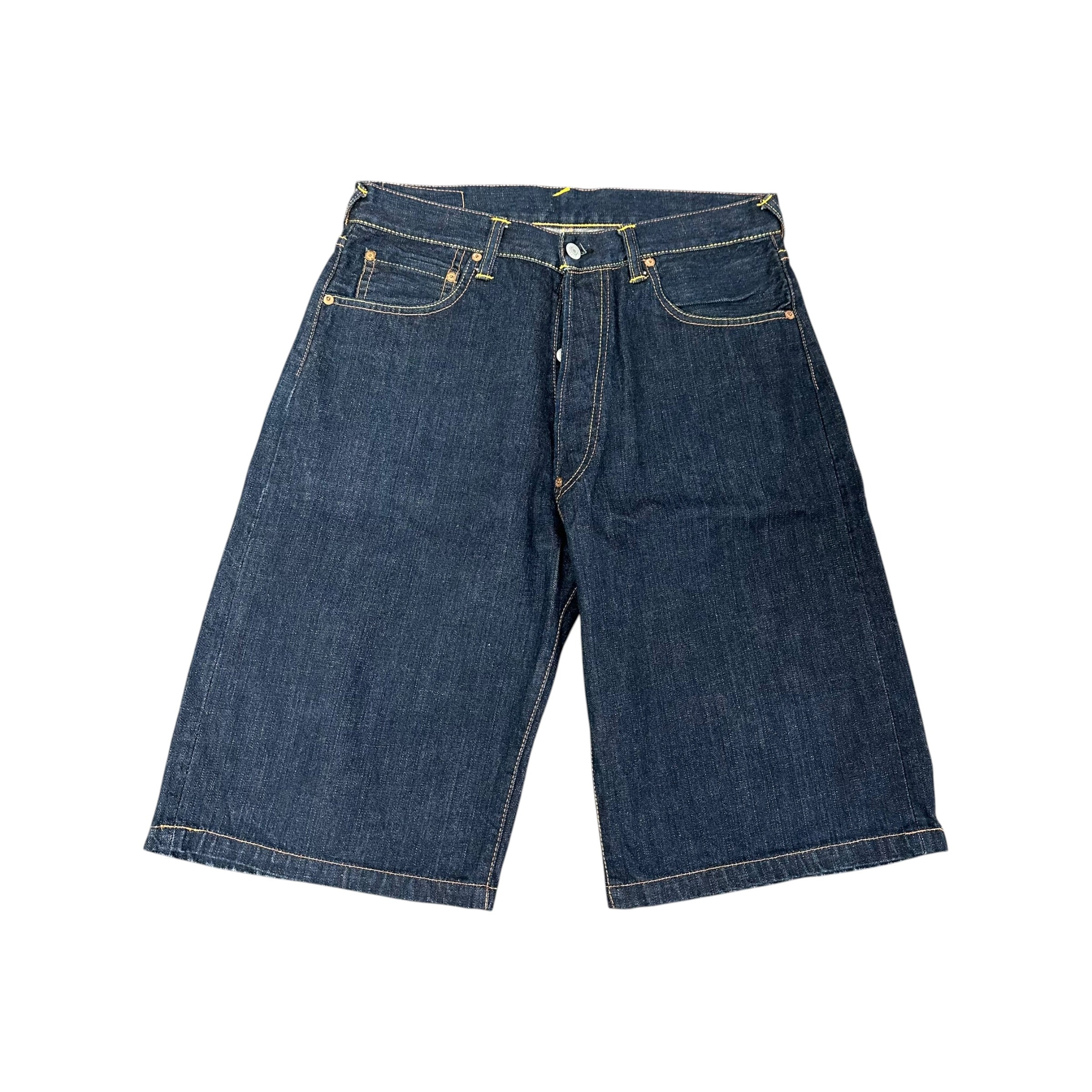 Evisu Dark Selvedge Denim Jean Shorts