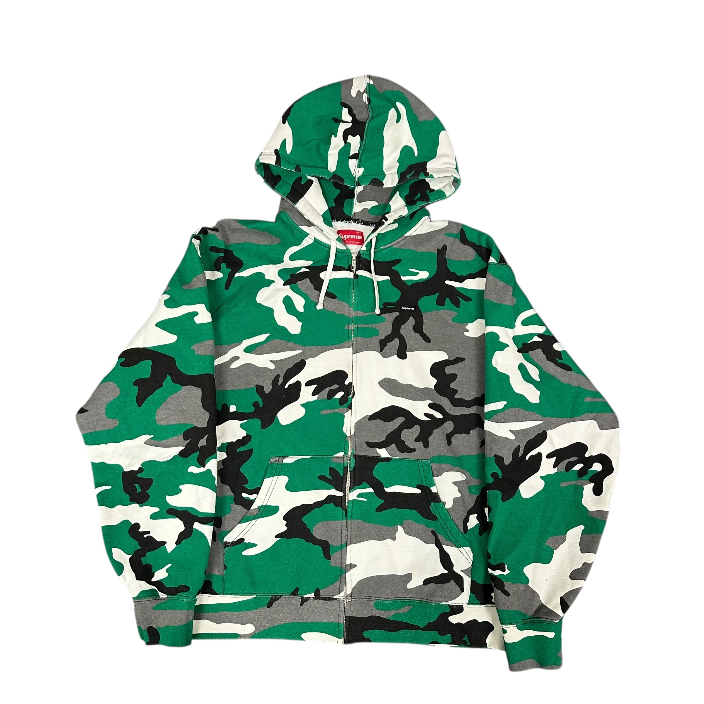Supreme Green Camo Zip Hoodie