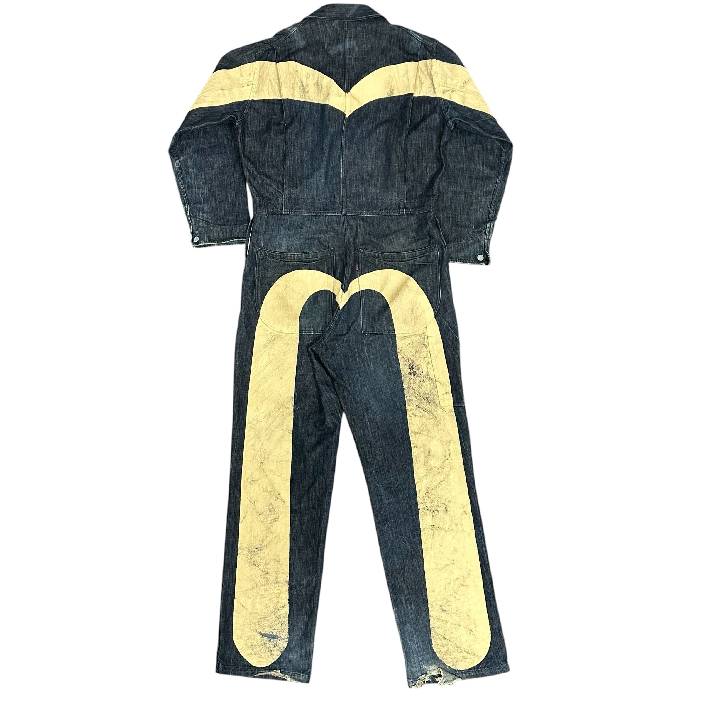 Evisu Cream Overalls