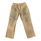 Vintage Carhartt Khaki/Black Distressed Double Knee(36x32)