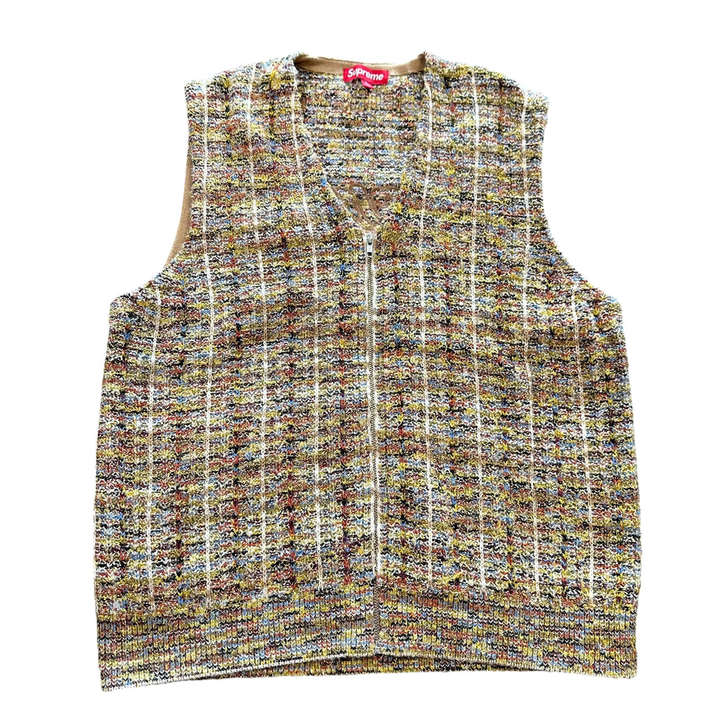 Supreme SS25 Speckled Zip Up Sweater Vest