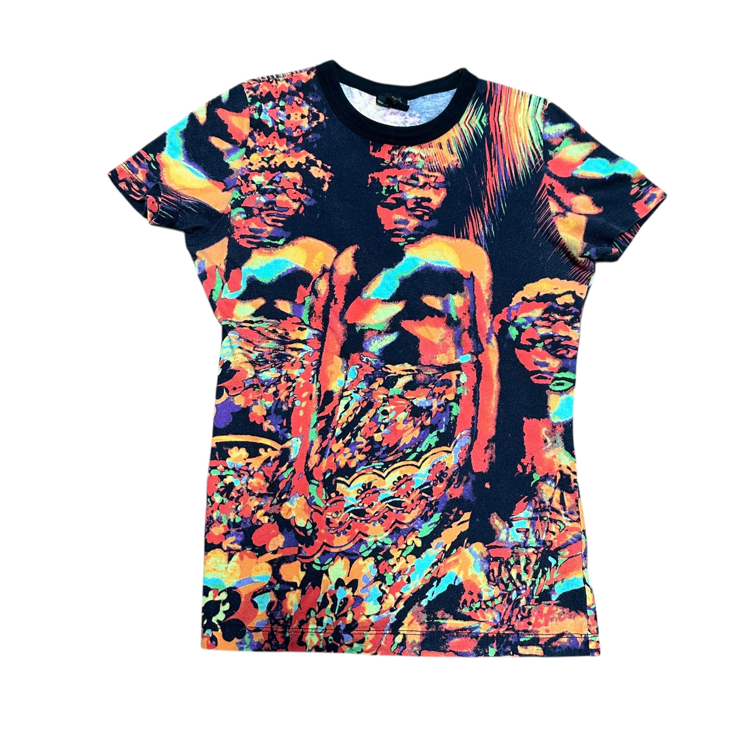 Jean-Paul Gaultier Homme Inside Out Human Printed Mesh Tee