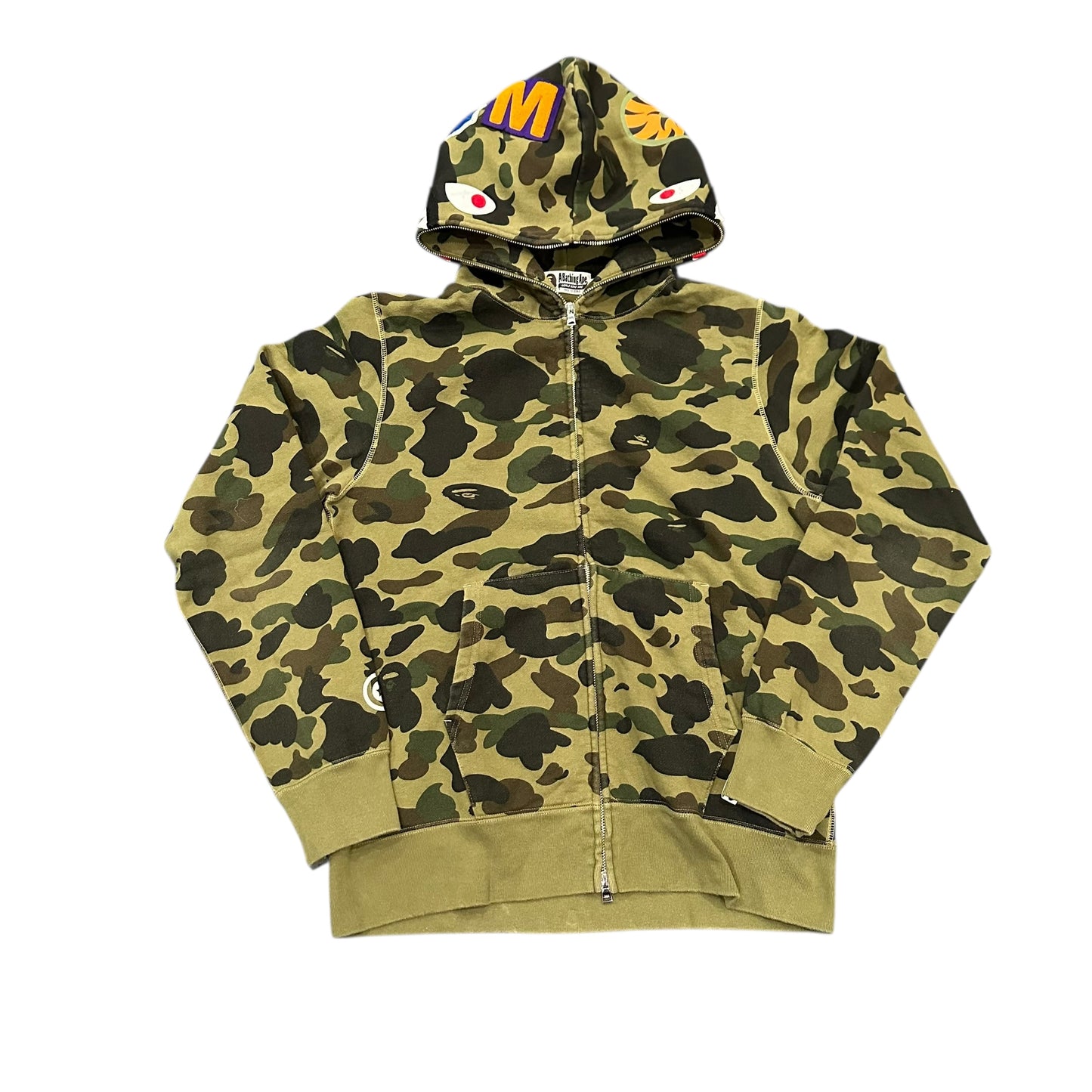 Green Bape Camo Full Zip Up