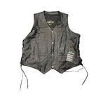 Street And Steal Leather Motorcycle Jacket Black.