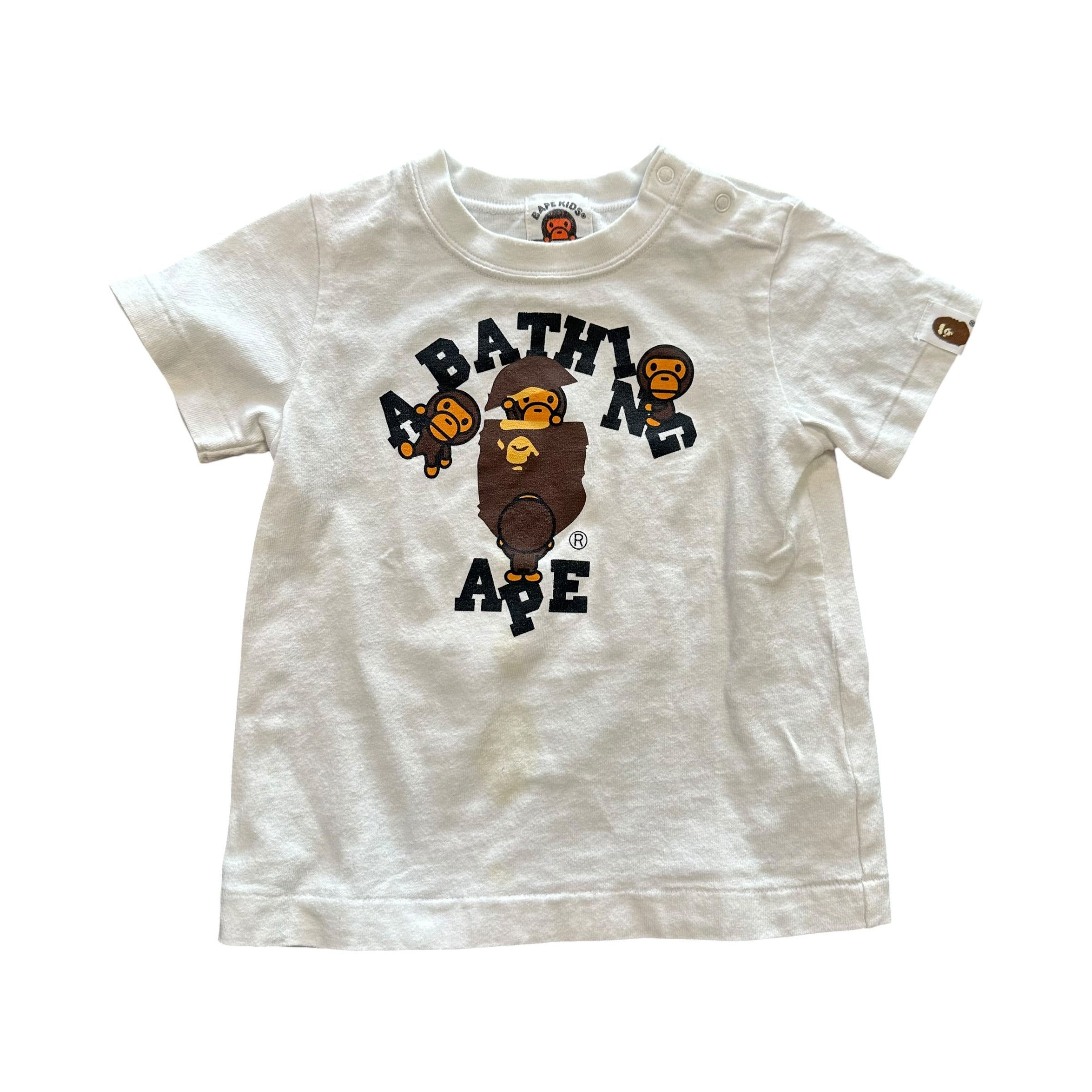 Bape Kids Ape Milo White Tee