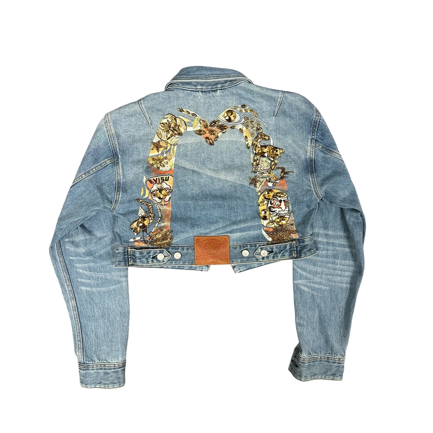 Evisu Gem Cropped Denim Jacket