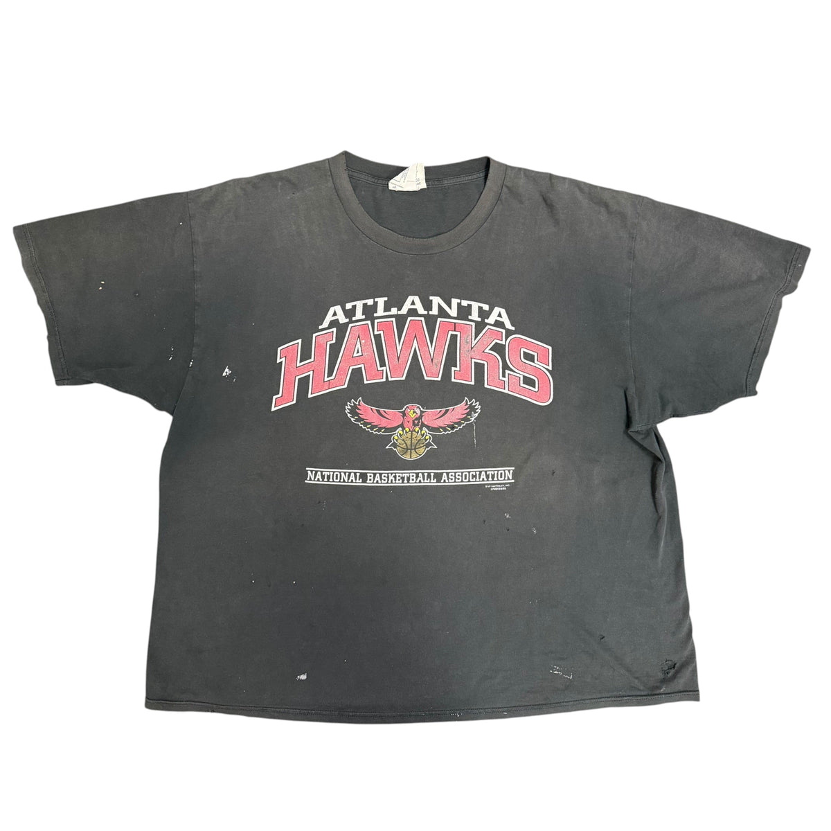 Vintage ATL Hawks Black Faded Tee