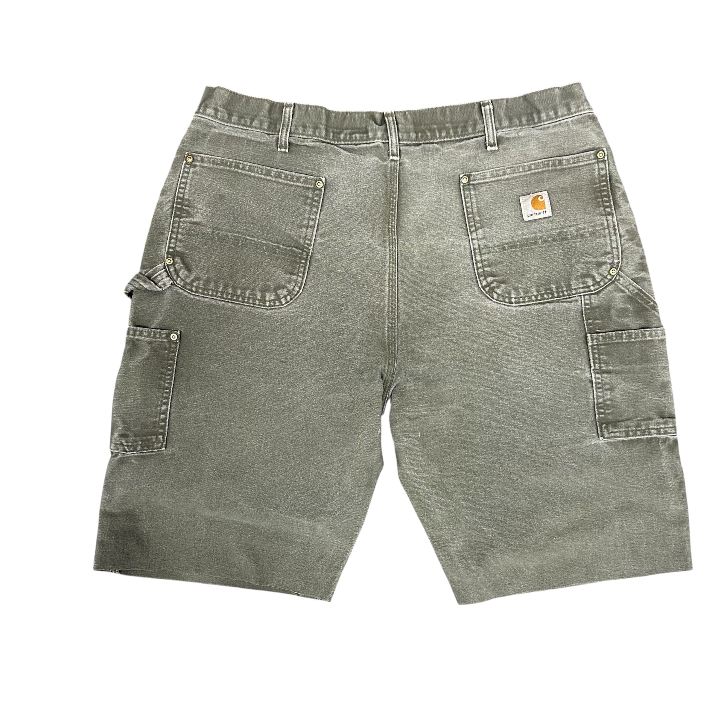 Vintage Olive Carhartt Double Knee Shorts (40)