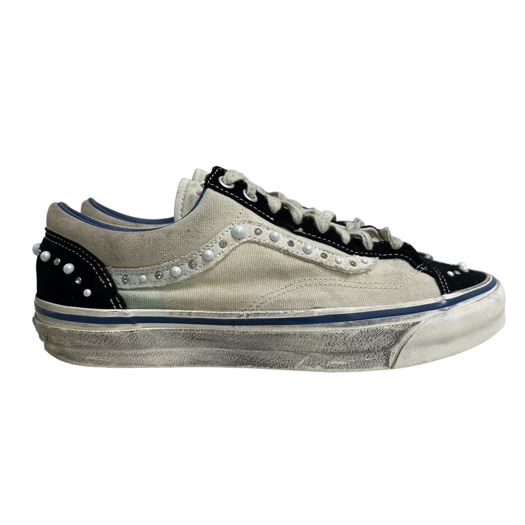 Pearlized  Vans Old Skool “Marshmallow White”