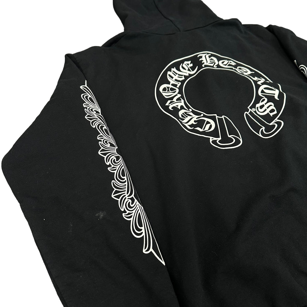 Black Chrome Hearts Scroll Zip Up