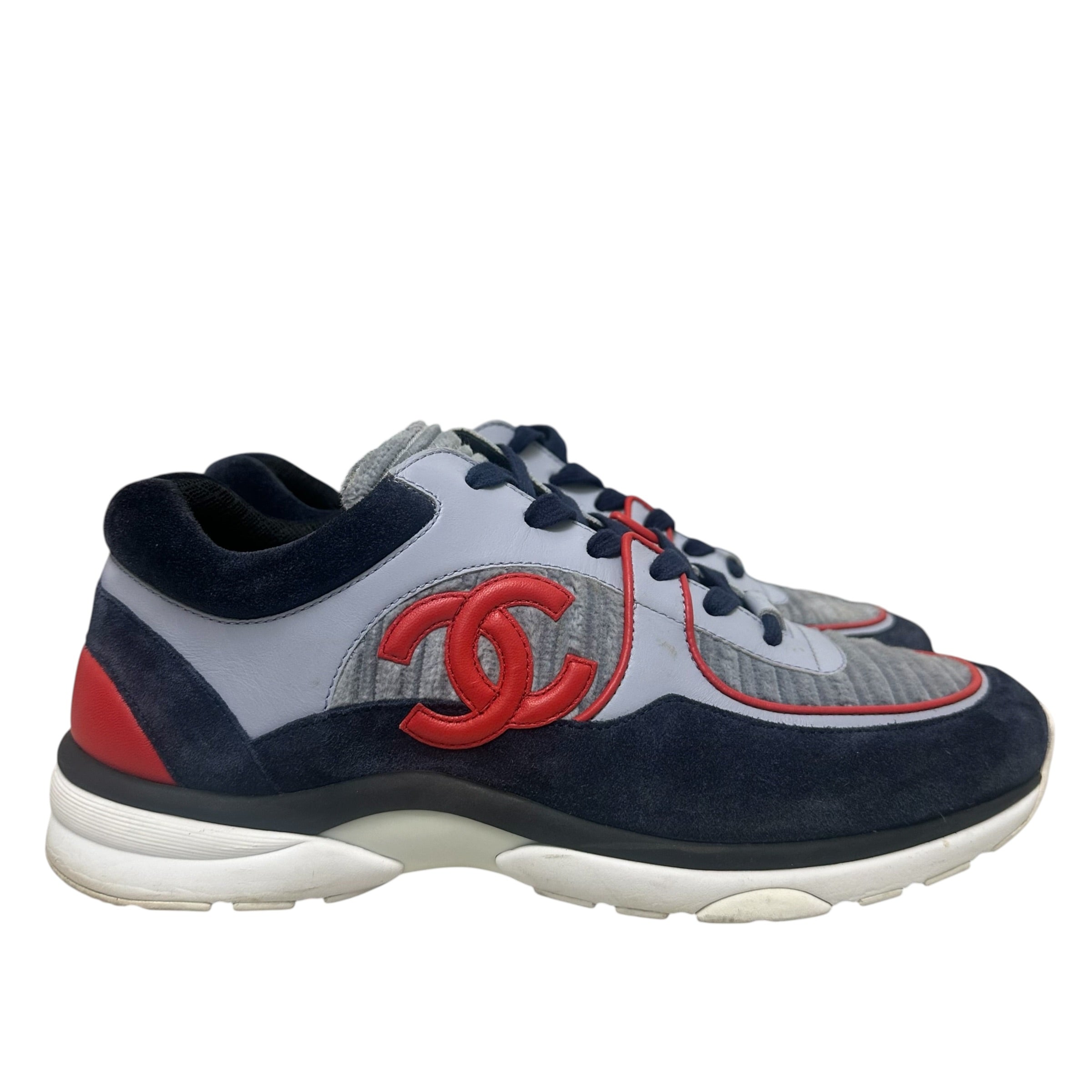 Chanel Navy/Blue/Red Trainers