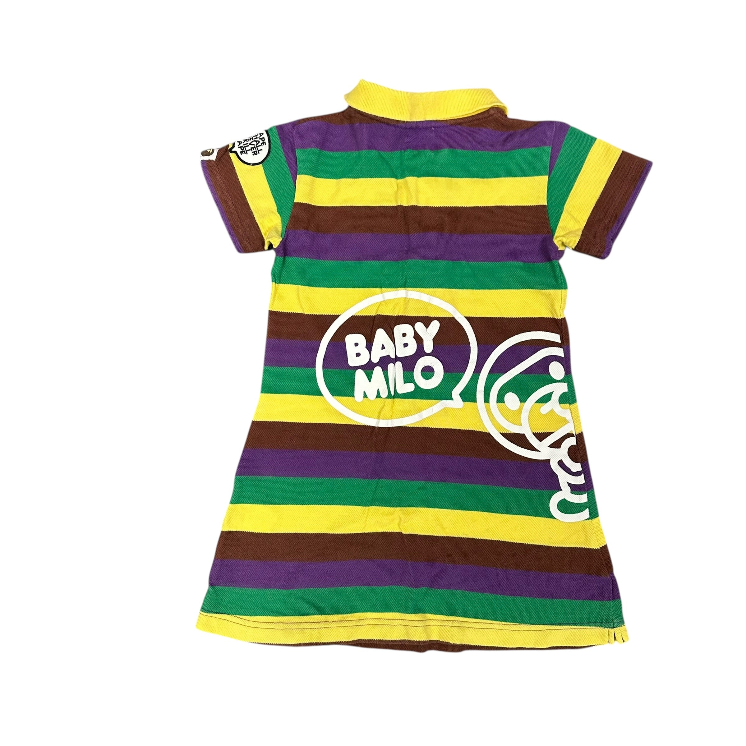 BAPE Kids Striped Milo Polo Dress