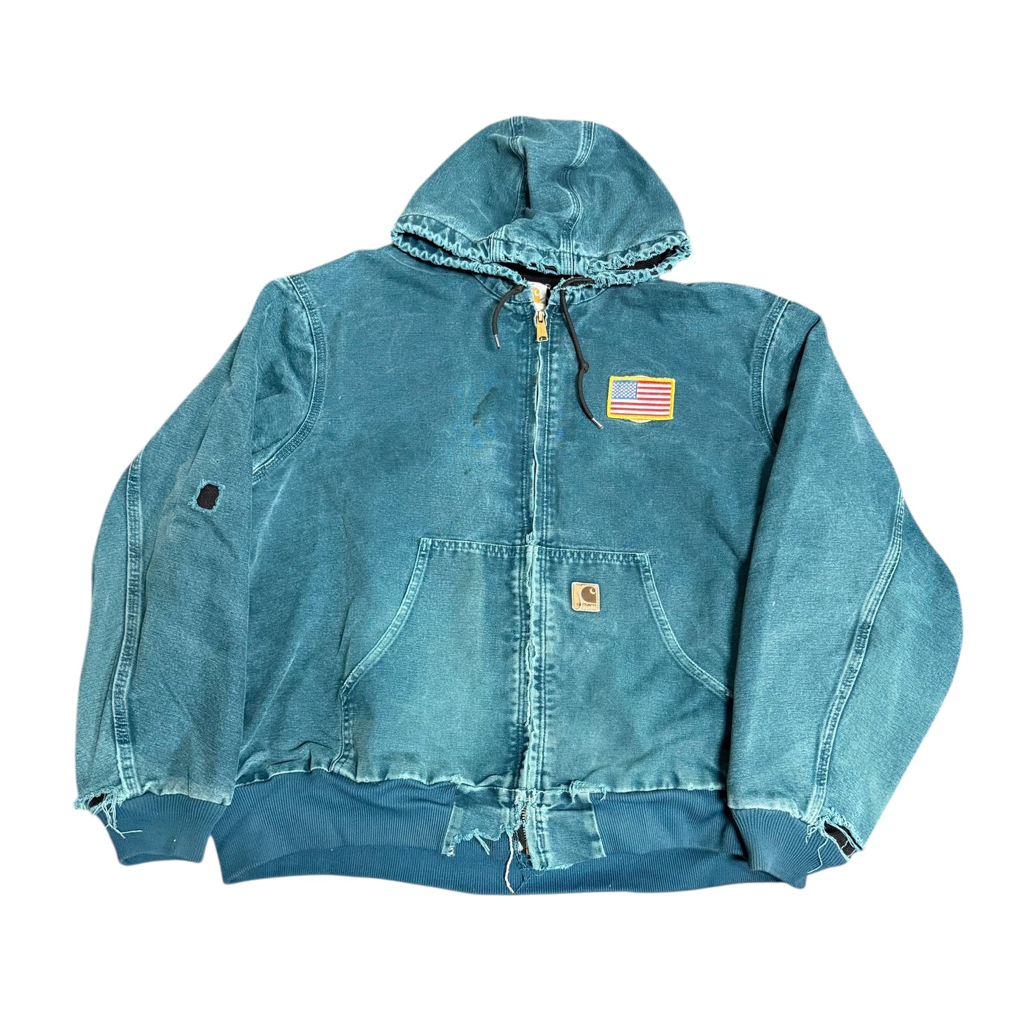 Hunter Green Hooded Carhartt Jacket