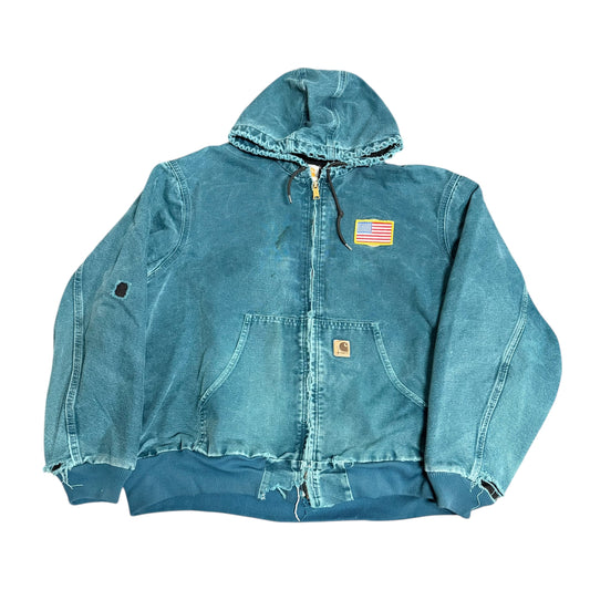 Hunter Green Hooded Carhartt Jacket