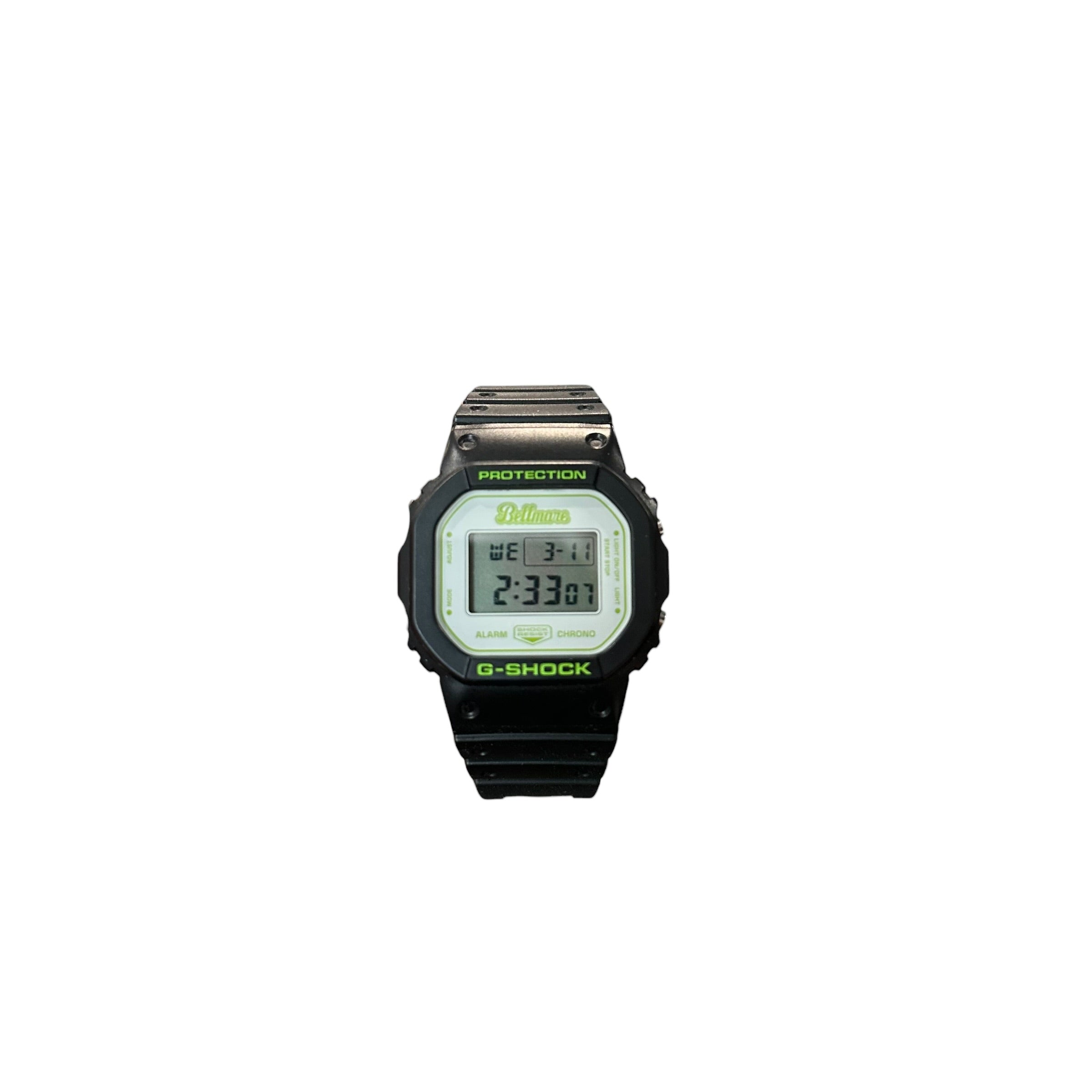 G Shock Black/White/Green Bellmare Watch