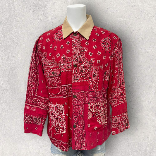 Readymade Red Paisley Button Up