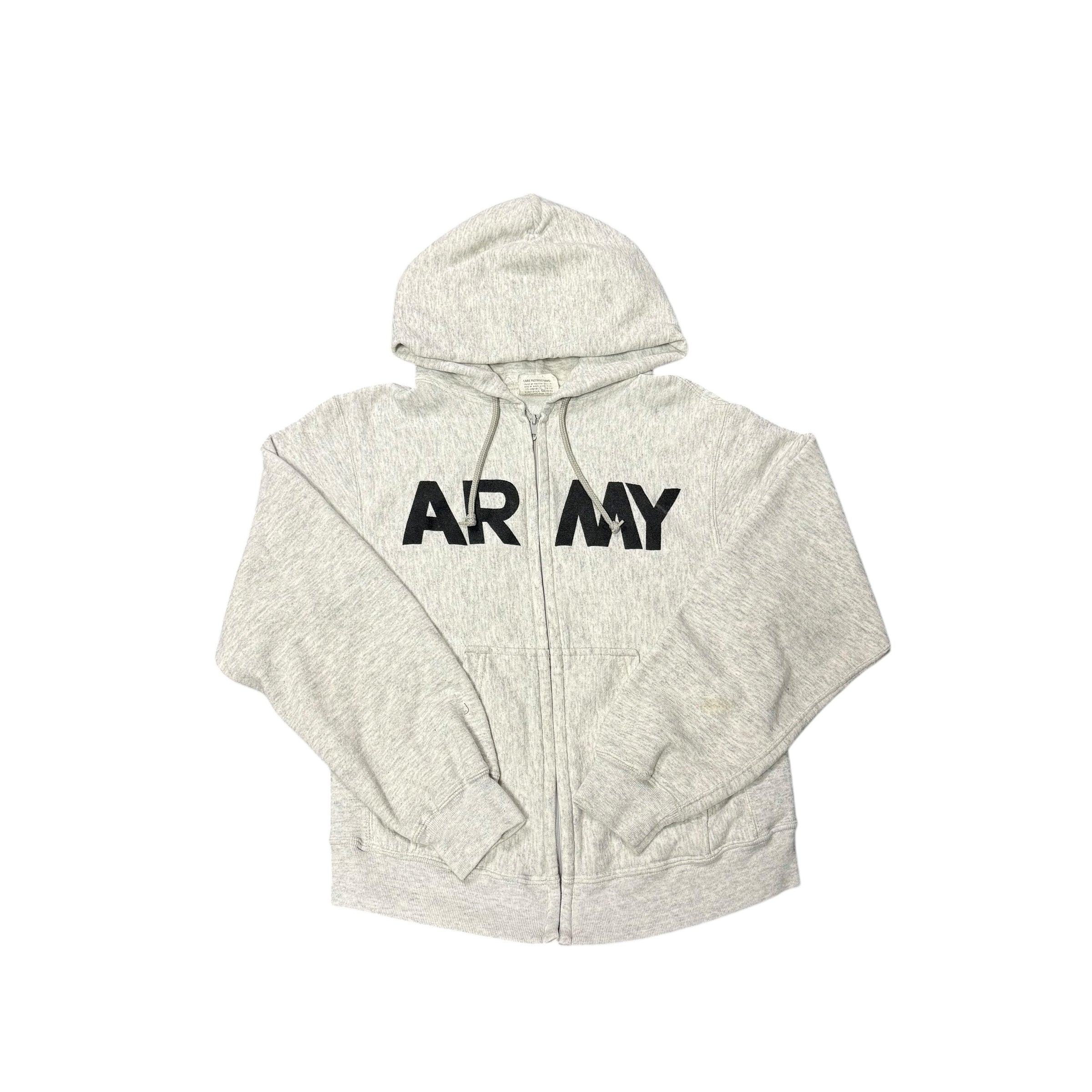 Vintage Army Zip Up Hoodie