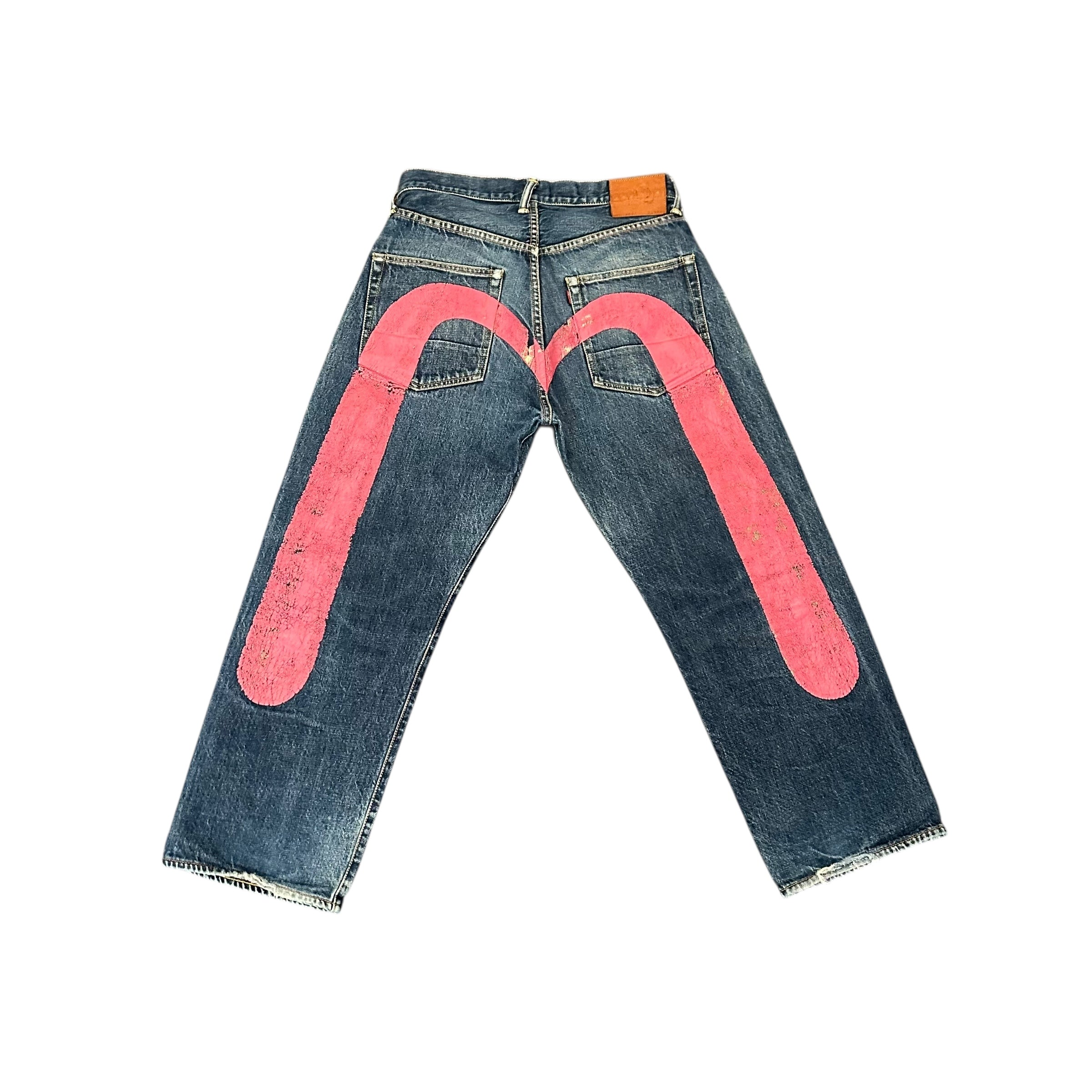 Vintage Evisu Denim Blue/Pink