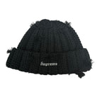 Supreme Hand Tied Chunky-Knit Beanie ‘Black’