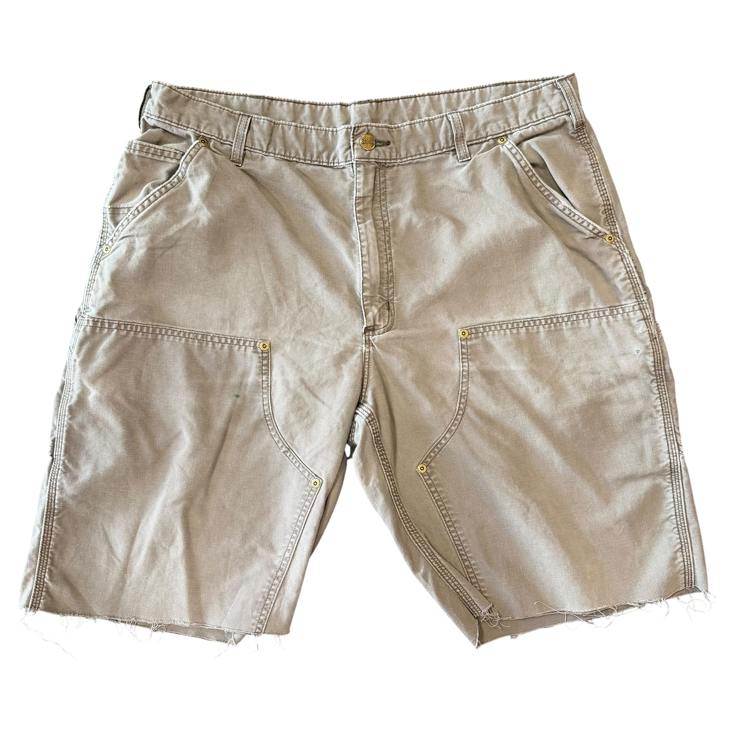 Vintage Carhartt Light Brown Double Knee Shorts(36)Thinner material
