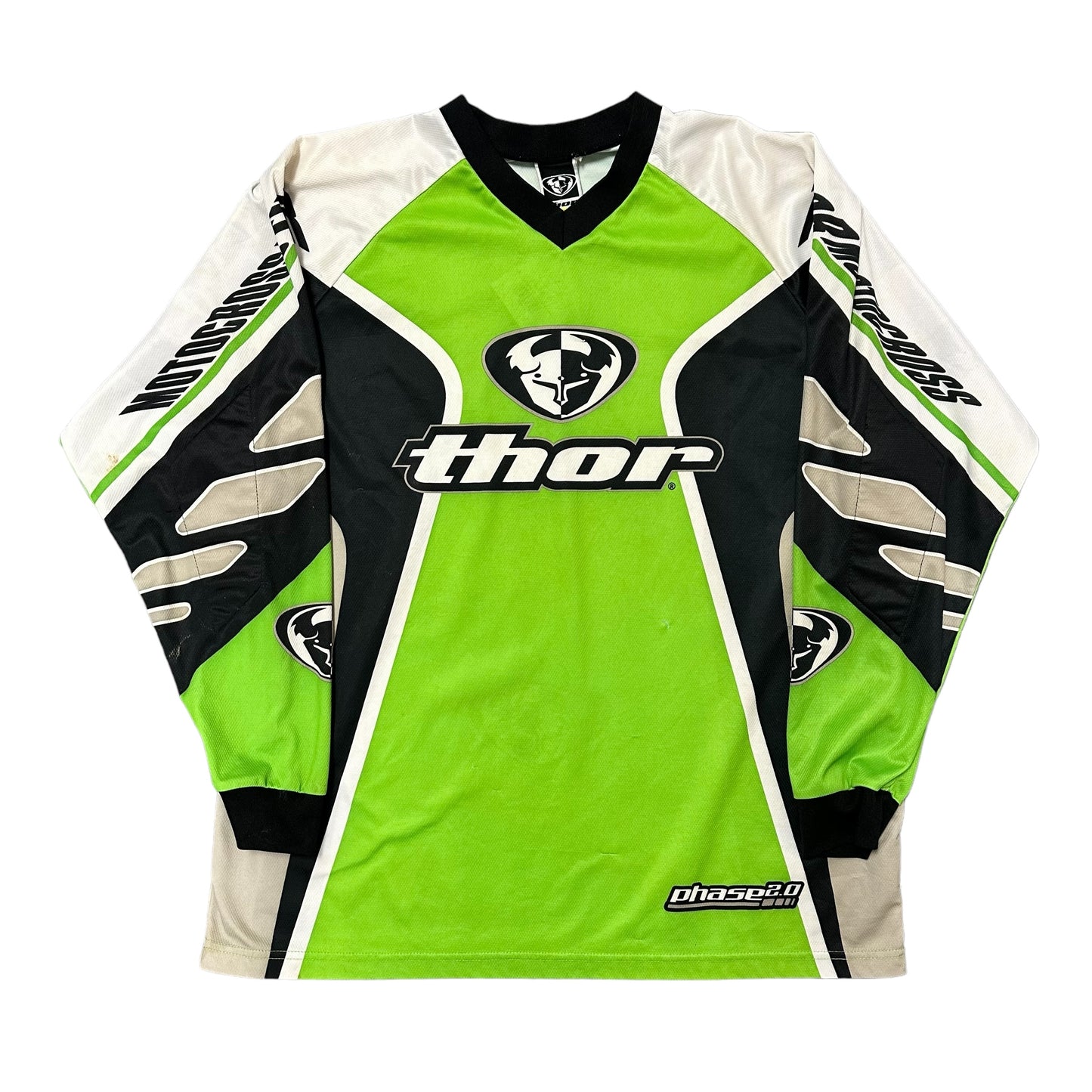 Vintage Grn/Blk Thor Moto Jersey