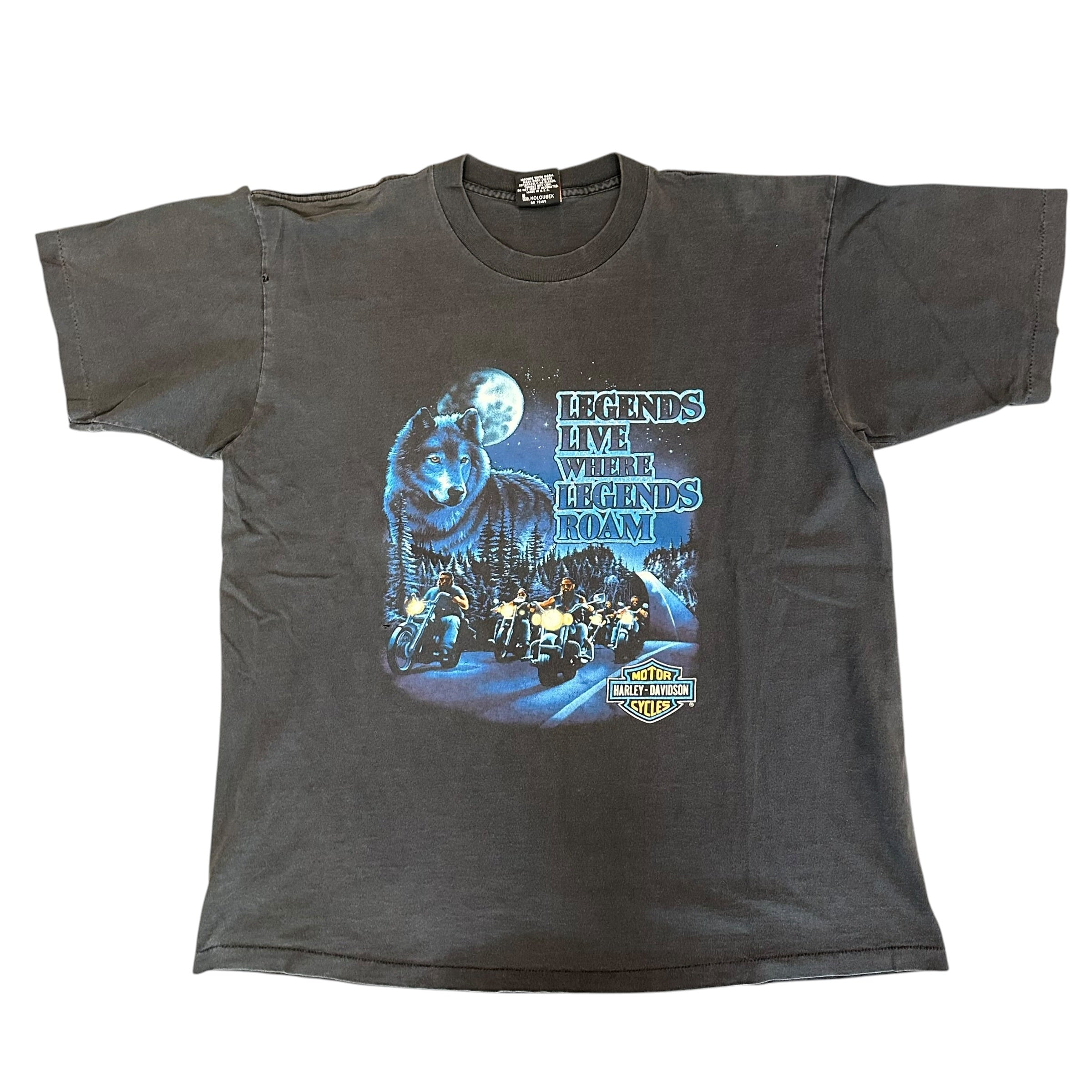Vintage Black Faded Harley Davidson Shirt