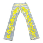 Endless Boro Stitch Yellow Jeans