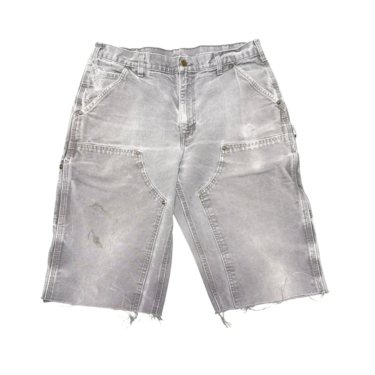 Vintage Gray Carhartt Double Knee Shorts (34)