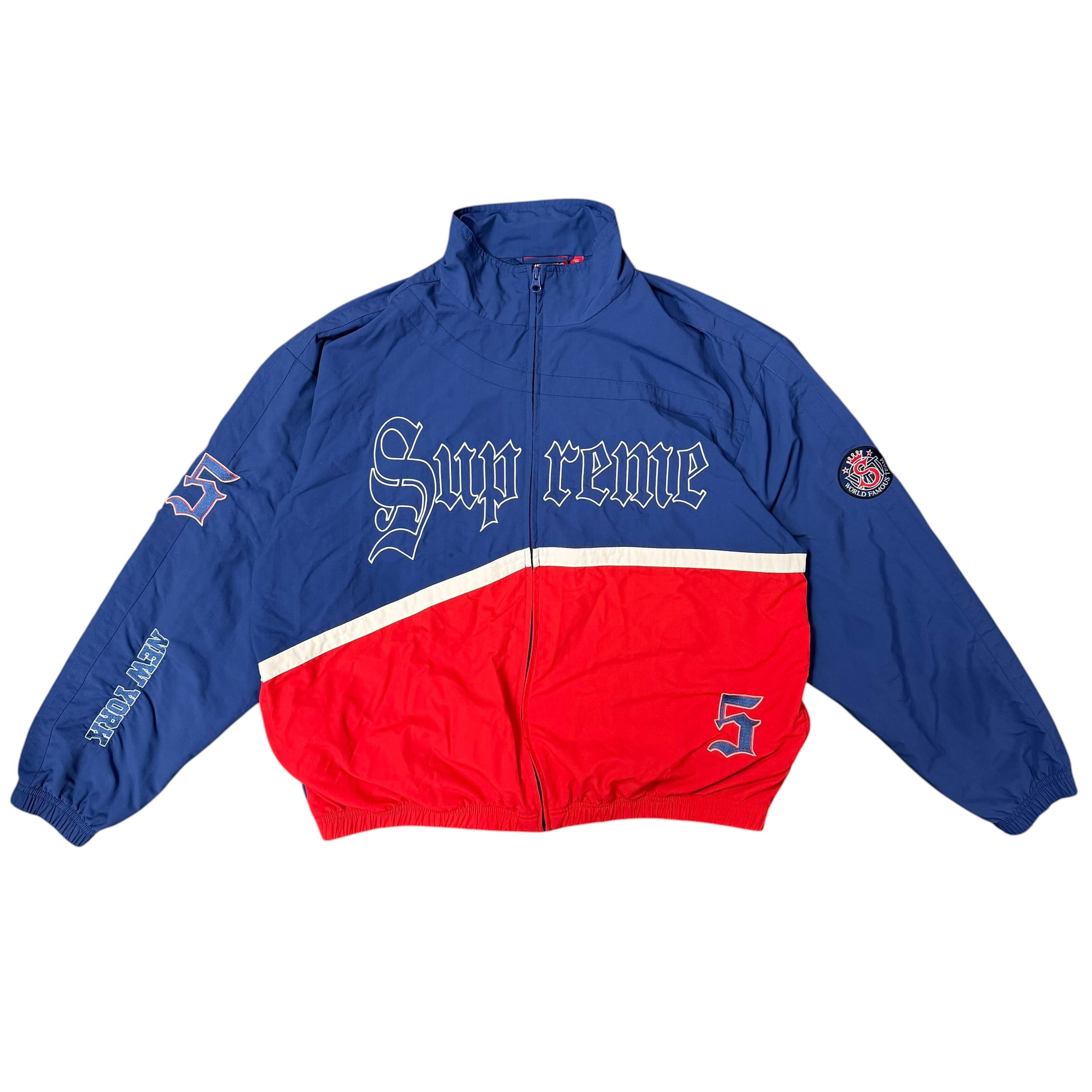 Supreme Old English Blue/Red Track Jacket