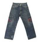 Vintage Evisu Paris Blue/White/Red Jeans