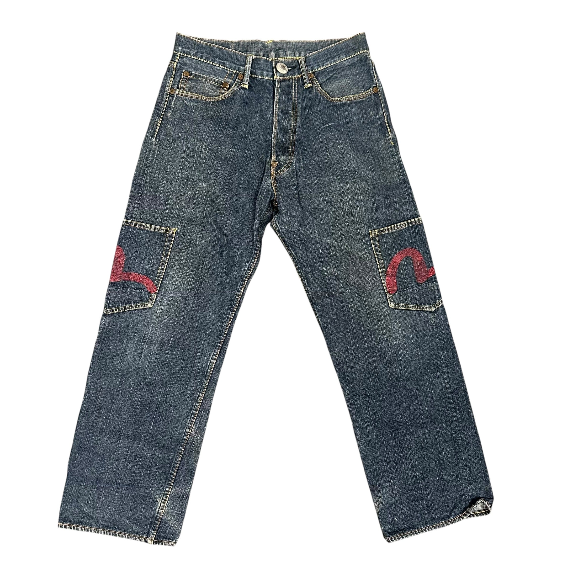 Vintage Evisu Paris Blue/White/Red Jeans