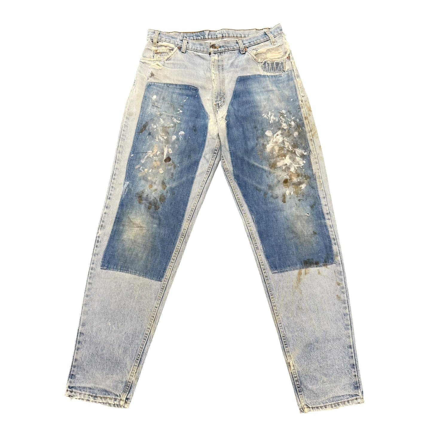 Vintage Orange Tab Patch Jeans