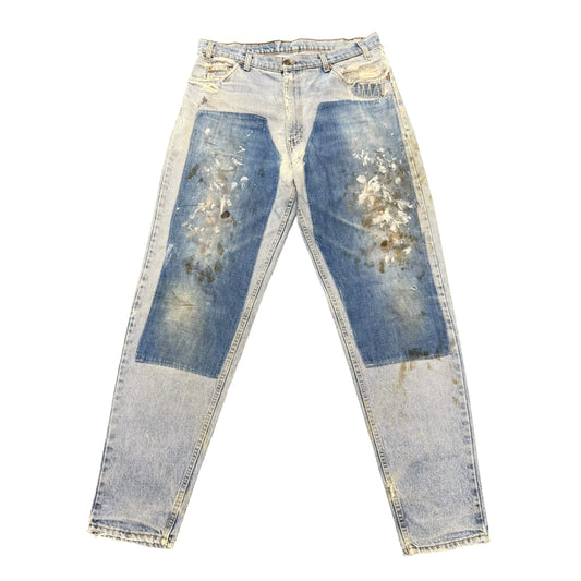 Vintage Orange Tab Patch Jeans