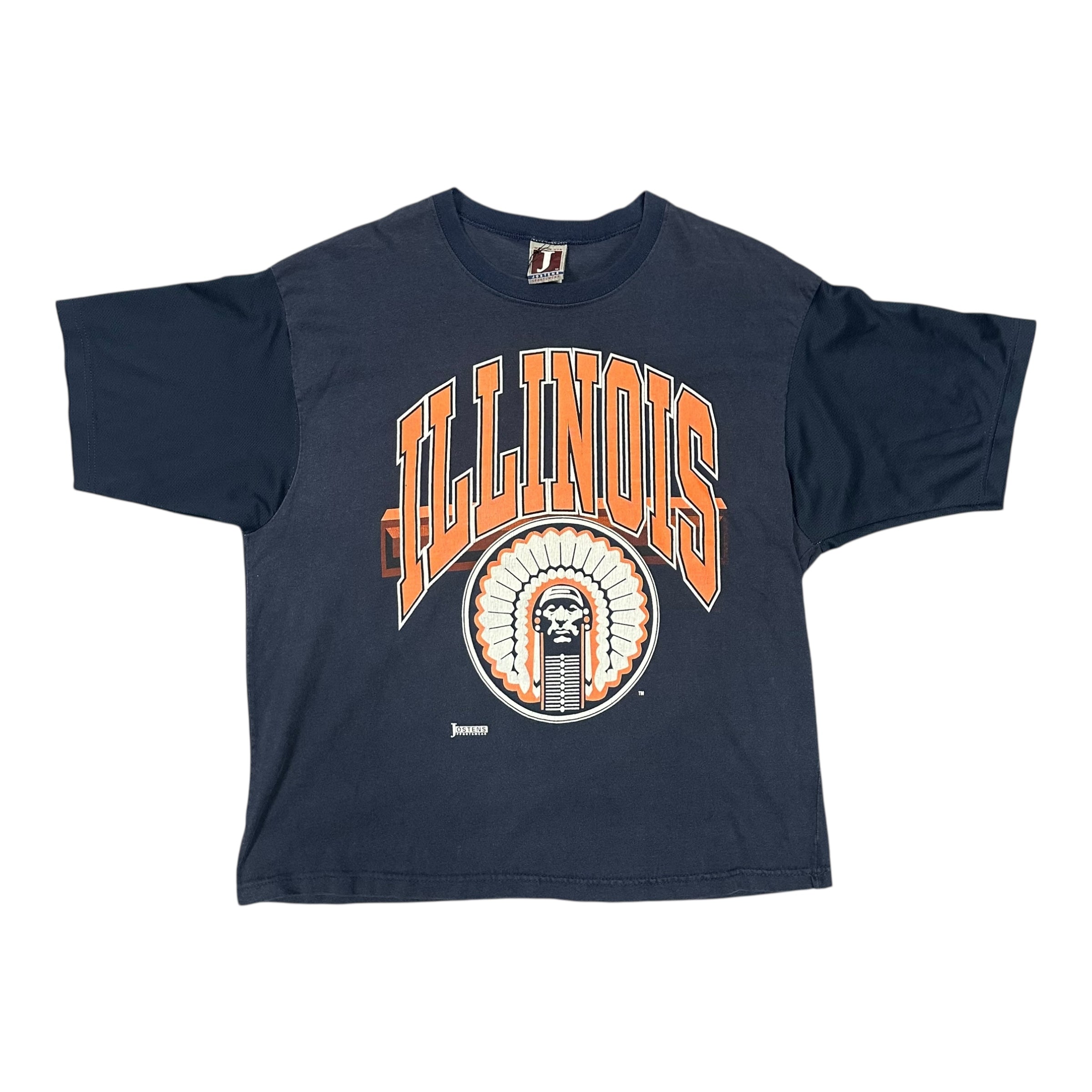 ‘90s Illinois Fight Illini Navy Tee