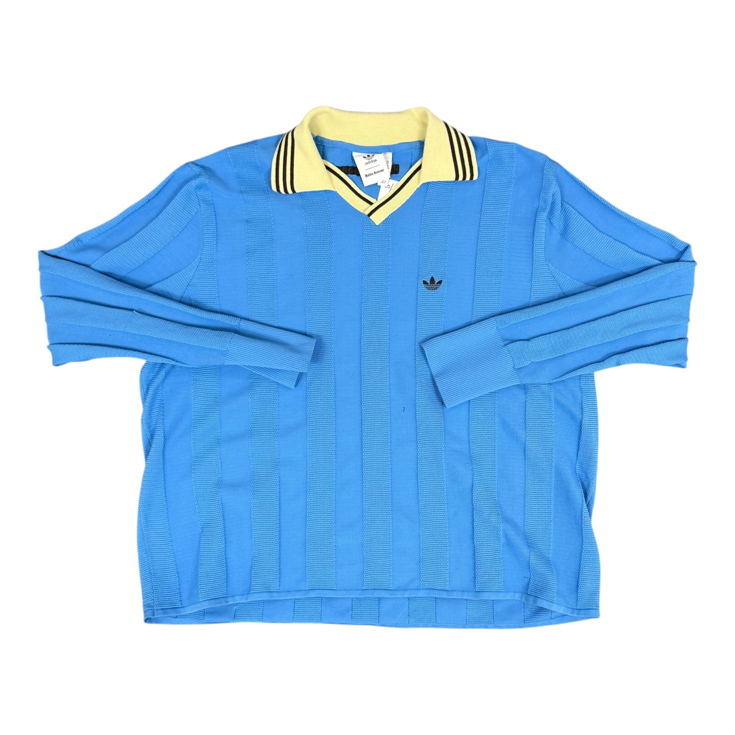 adidas x Wales Bonner Knit Long-Sleeve Football Tee 'Lucky Blue