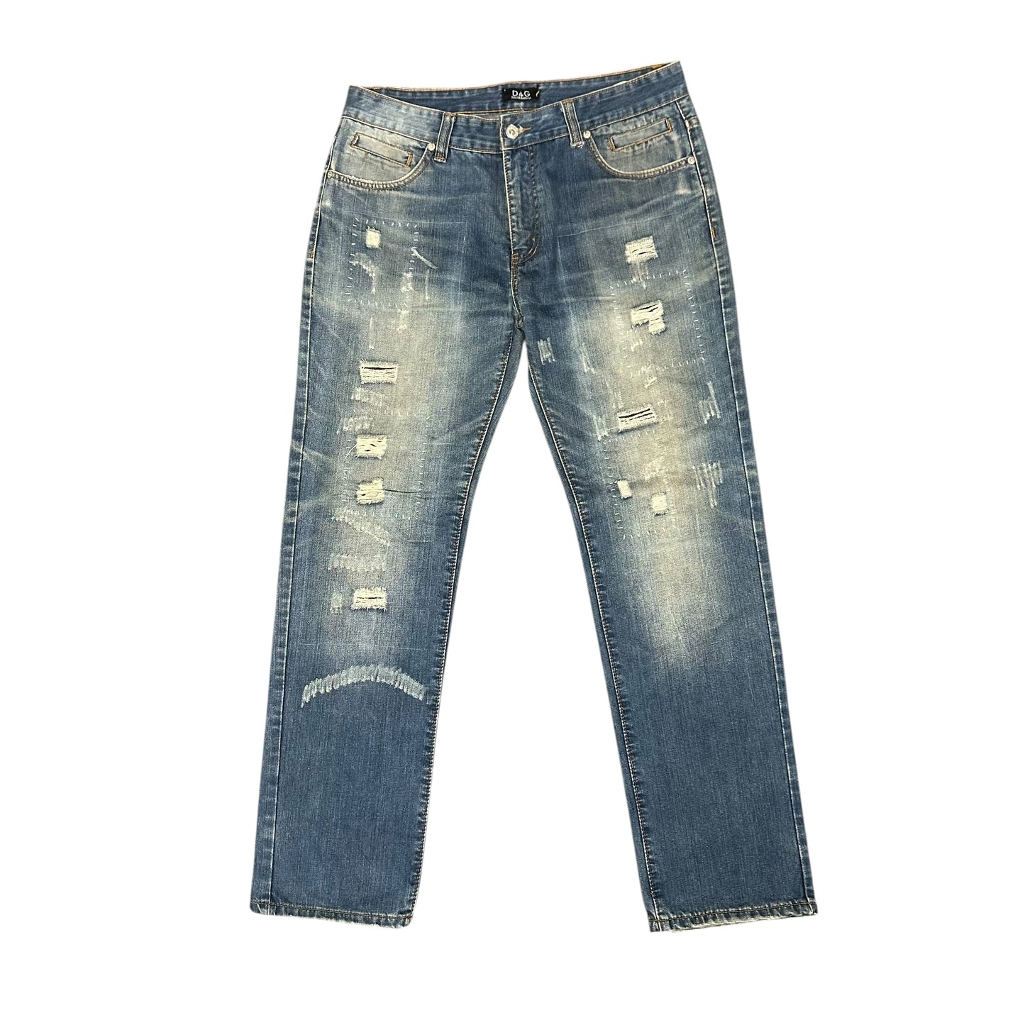 Dolce & Gabbana Blue Repair Jeans