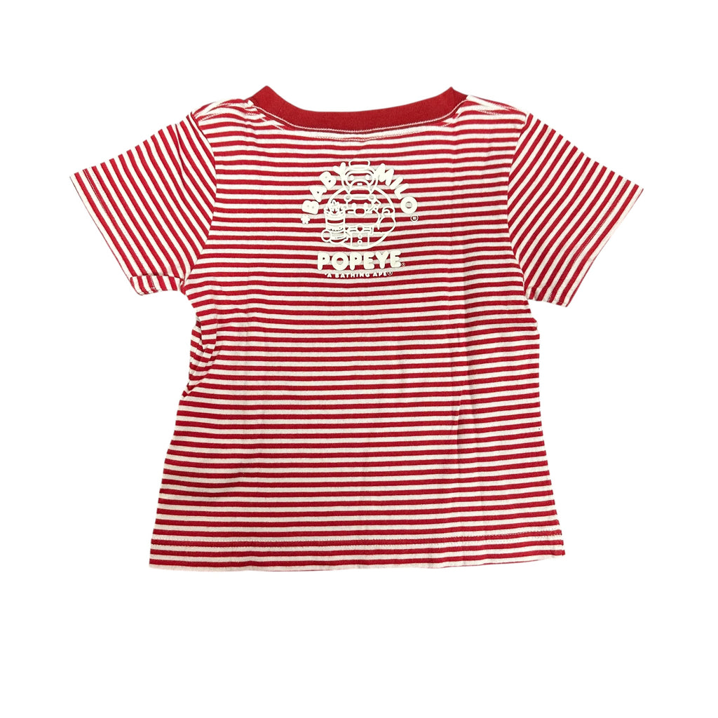 Kids BAPE x Popeye Red Stripe Tee