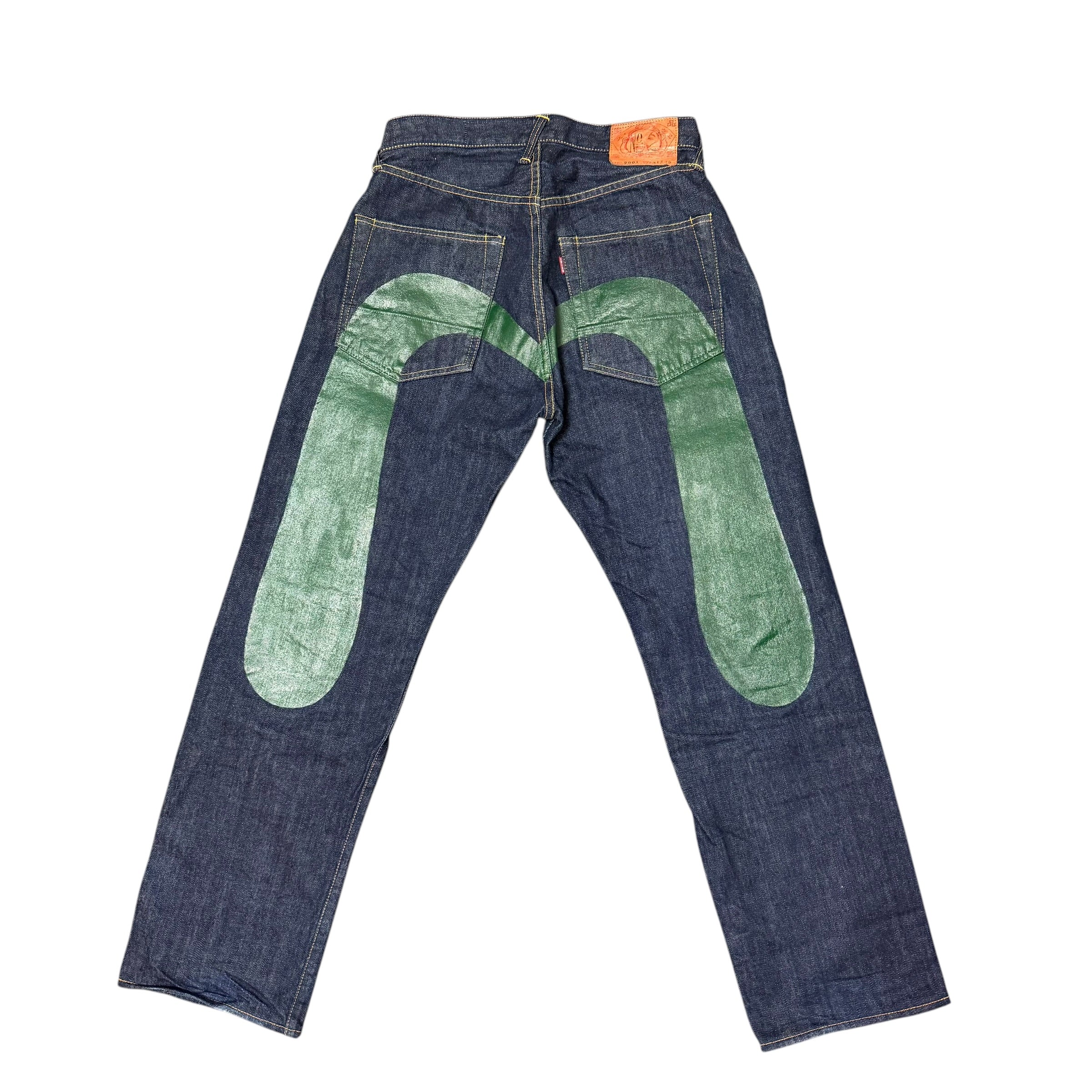Evisu Dark Green  Daicock Logo Pants