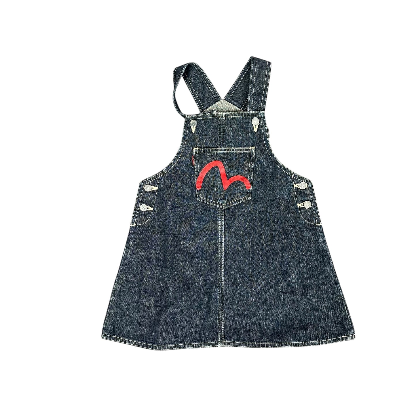 Evisu Kids Kizzu Denim Overall Dress