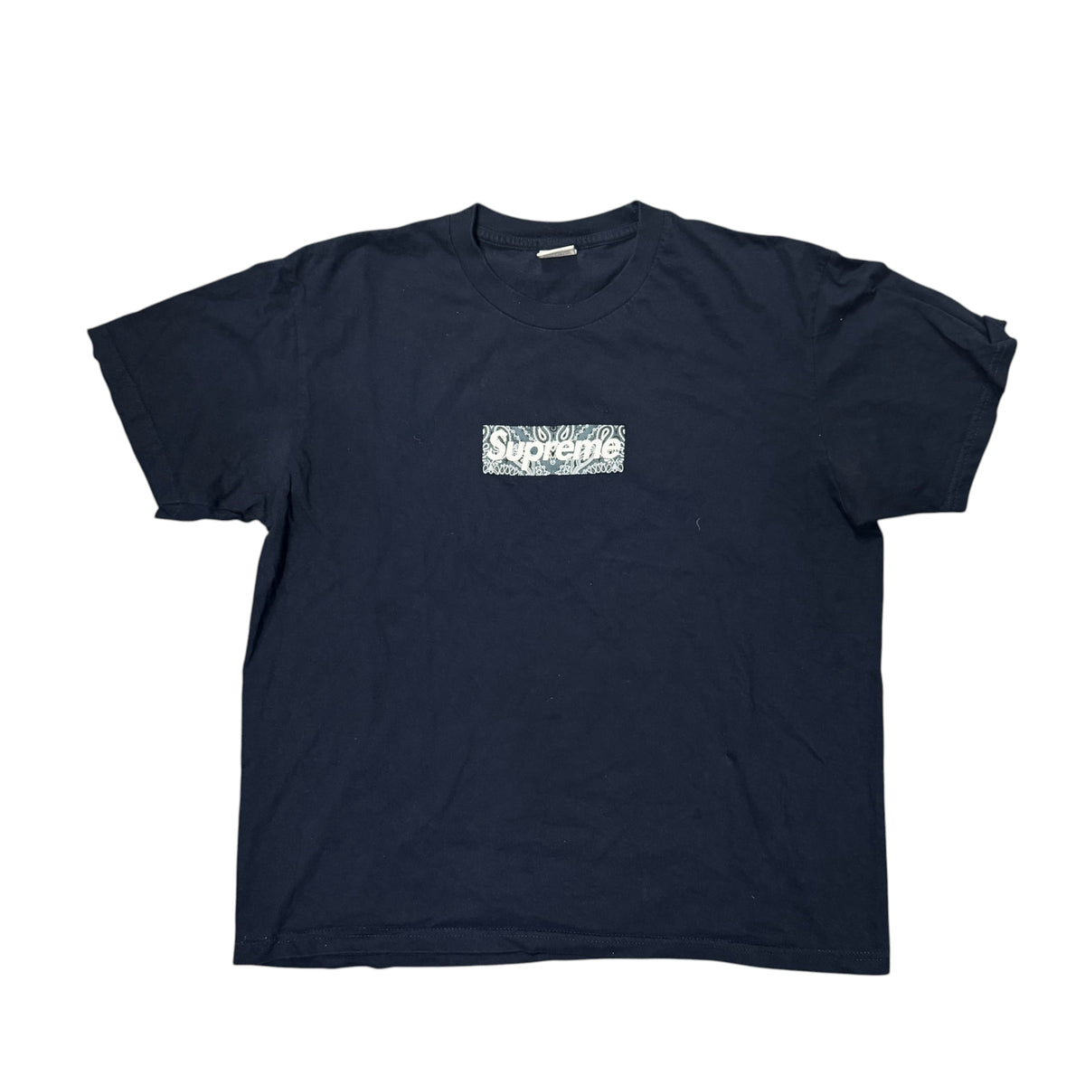 Supreme Navy Bandana Box Logo T-shirt