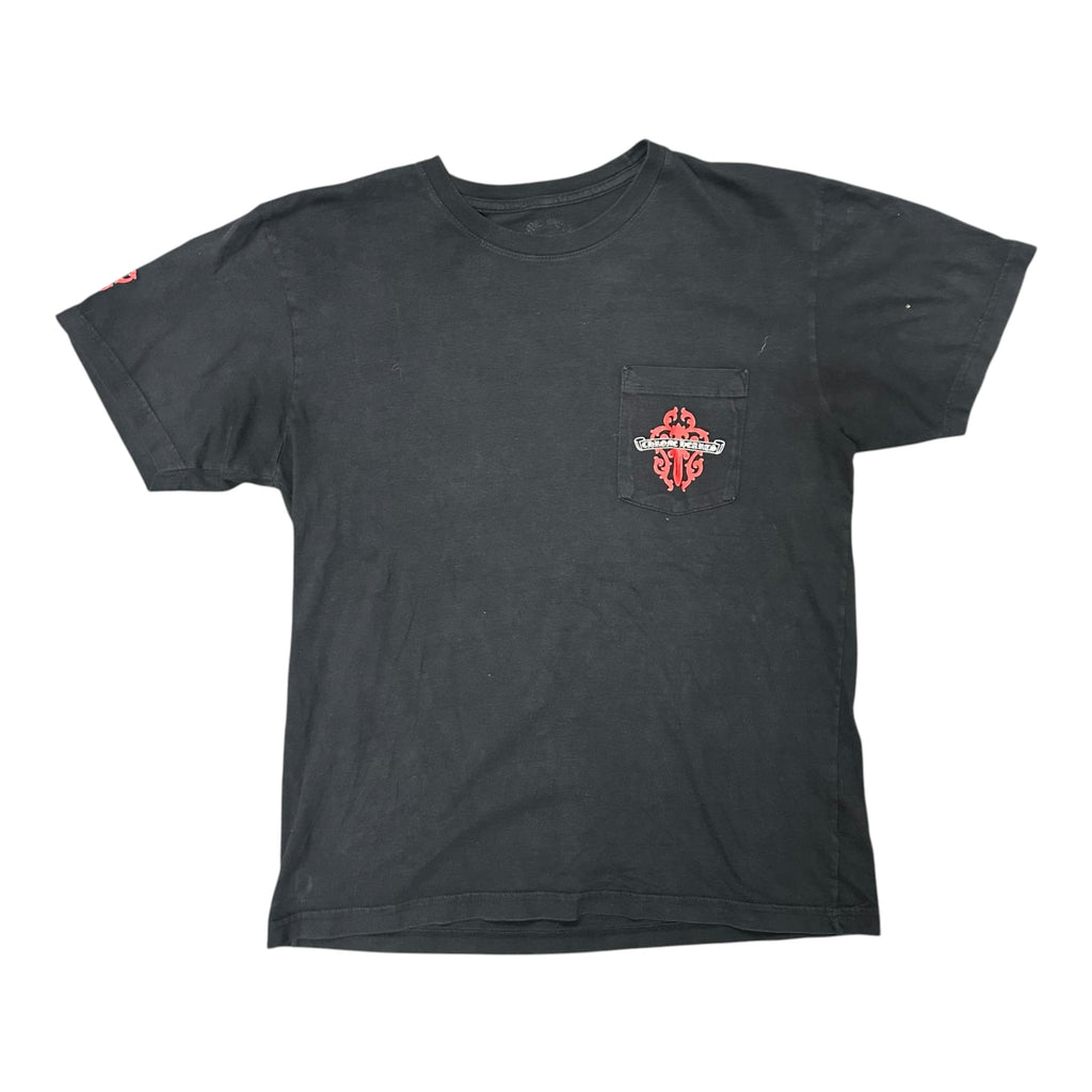Chrome Hearts Black/Red Dagger Pocket Tee