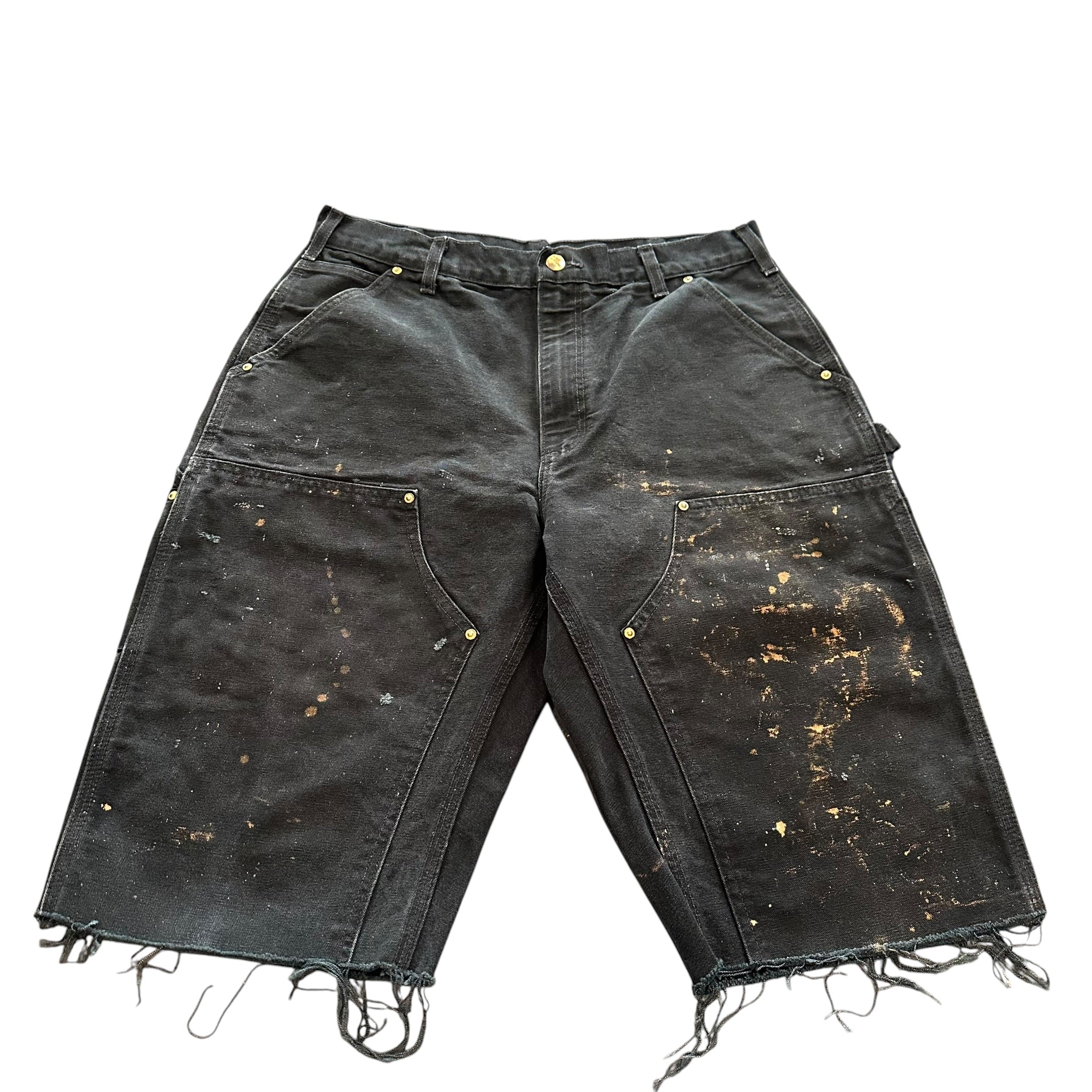 Black Carhartt Double Knee Shorts(32)