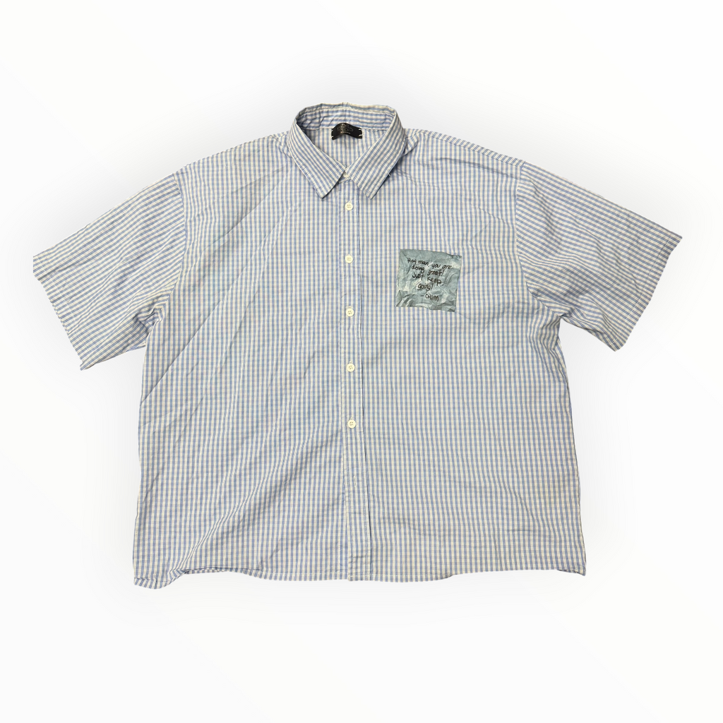 HMDD "Daily Reminder" Gingham Button-Up