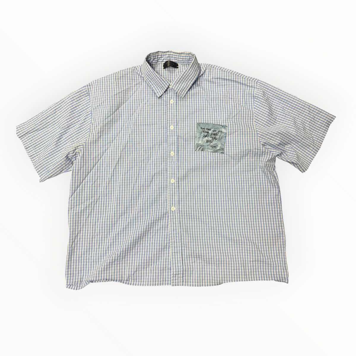 HMDD "Daily Reminder" Gingham Button-Up