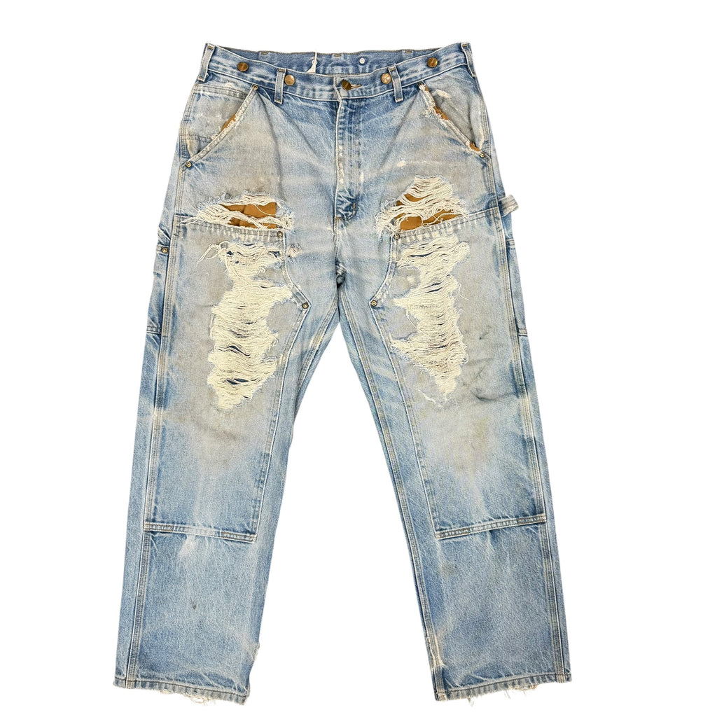 Vintage Carhartt Blue Distressed Double Knee(36)