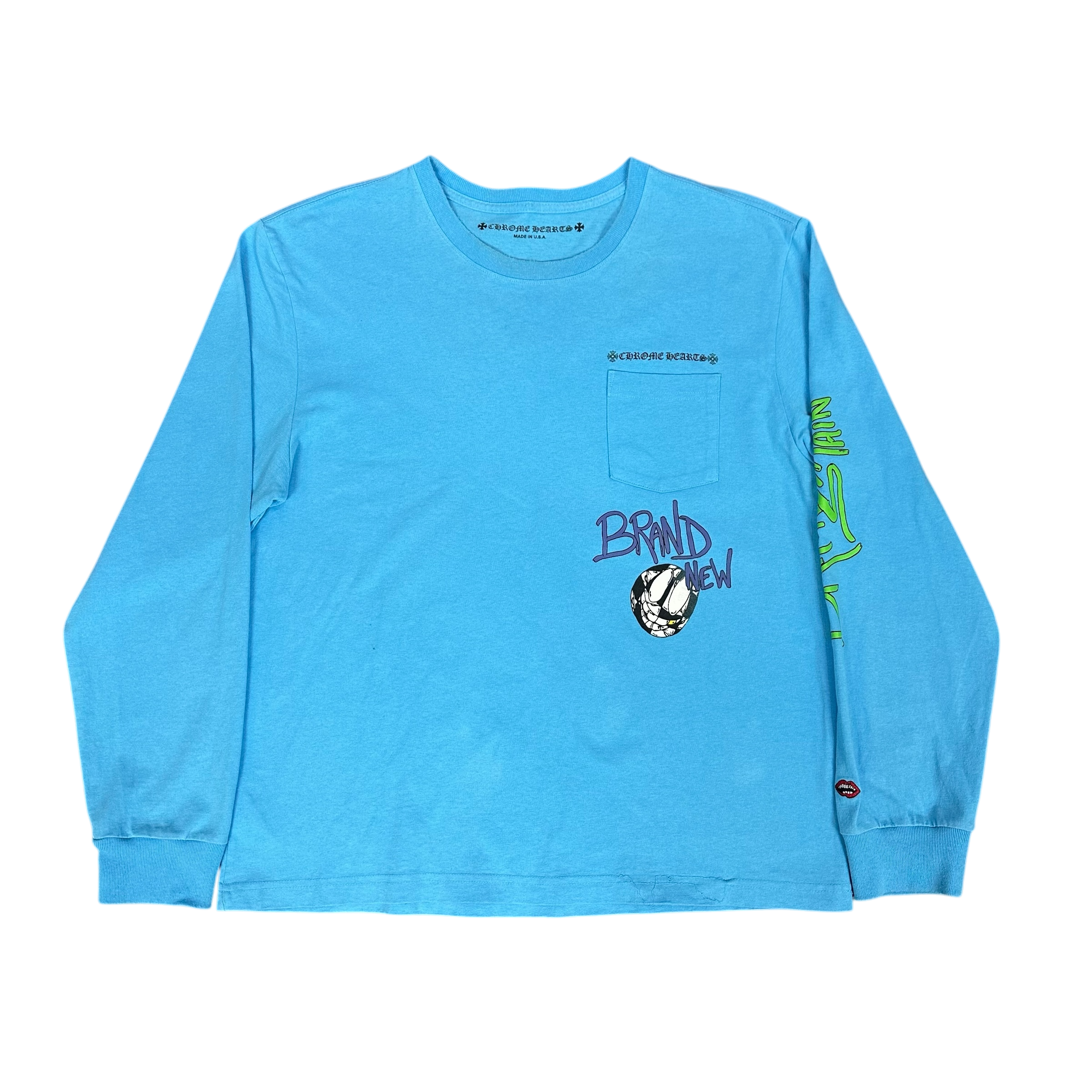 Chrome Hearts Brain New Blue L/S Tee