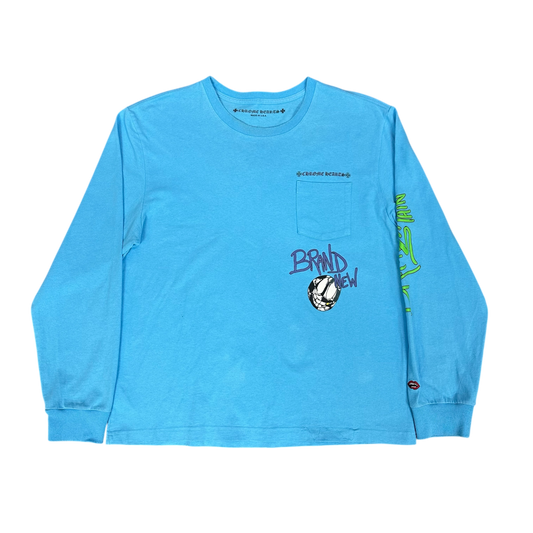 Chrome Hearts Brain New Blue L/S Tee