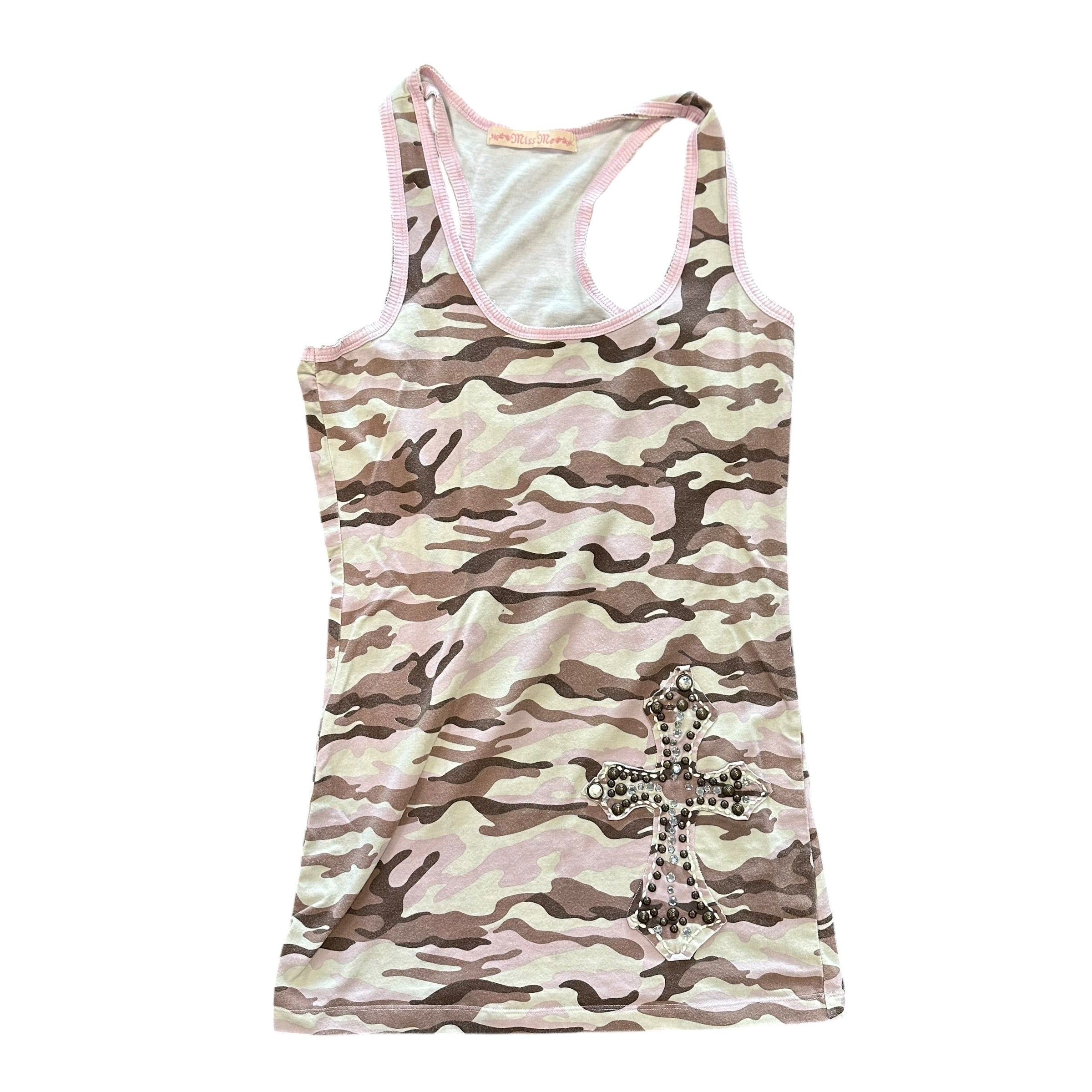 Womens Pink Camo Miss Me Mini Dress