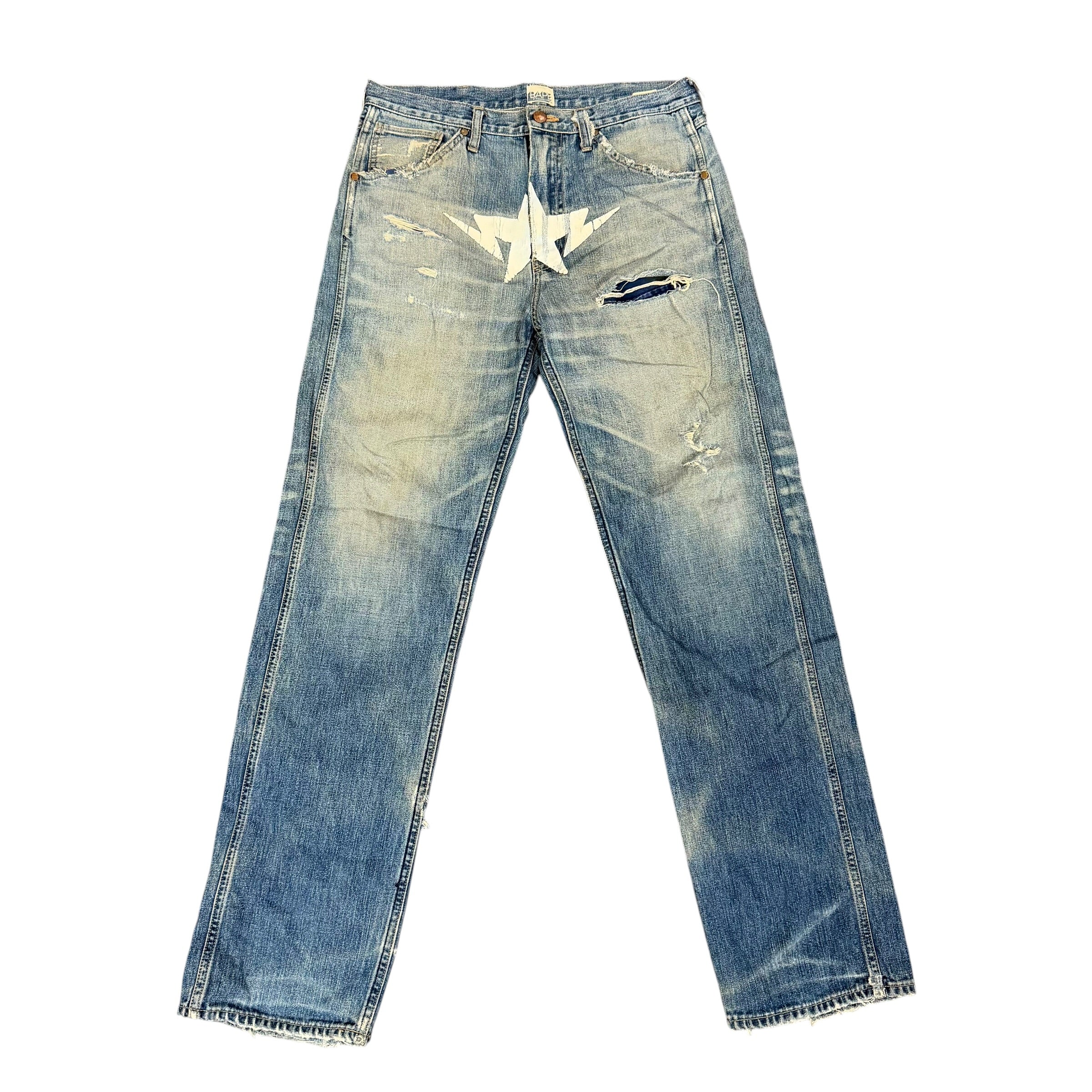Vintage A Bathing Ape Distressed Denim